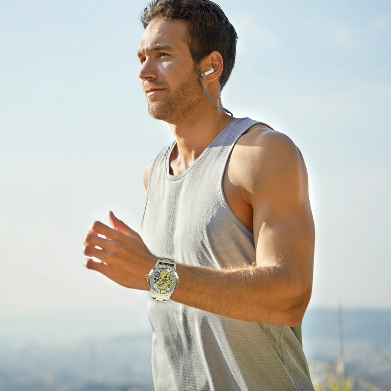 

Men's Waterproof Quartz Watch Stainless Steel Business Wristwatch Hollow Carving Fashion Metal Strap Reliable Performance