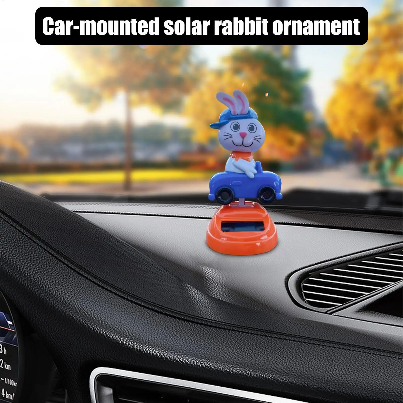 Figuras de dança movidas a energia solar coelho agitando boneca brinquedo decoração coelho dança solar bobble balançando cabeça para mesa de escritório do carro