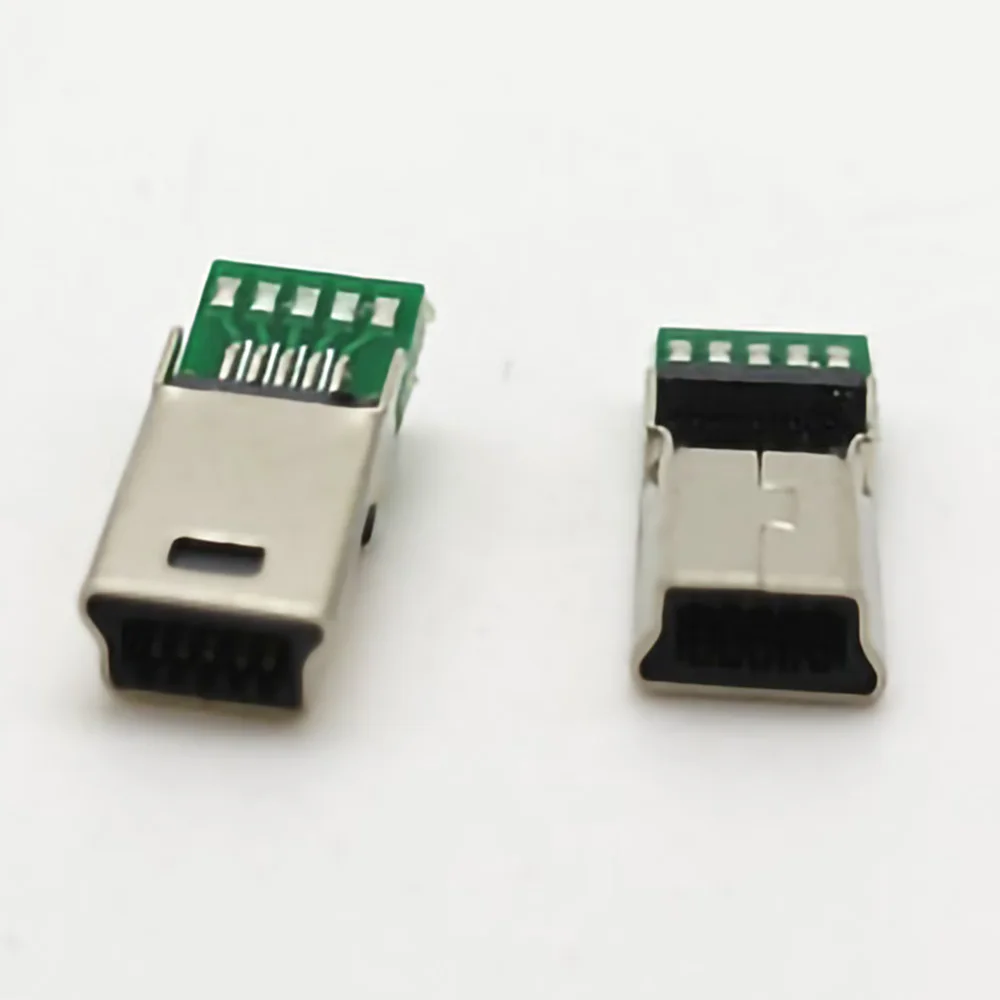 5 Mini USB 10-Pin Connector Charging Adapter with PC Board Mini USB 10-Pin Male Mini USB Plug Data Cable Connector Plugs