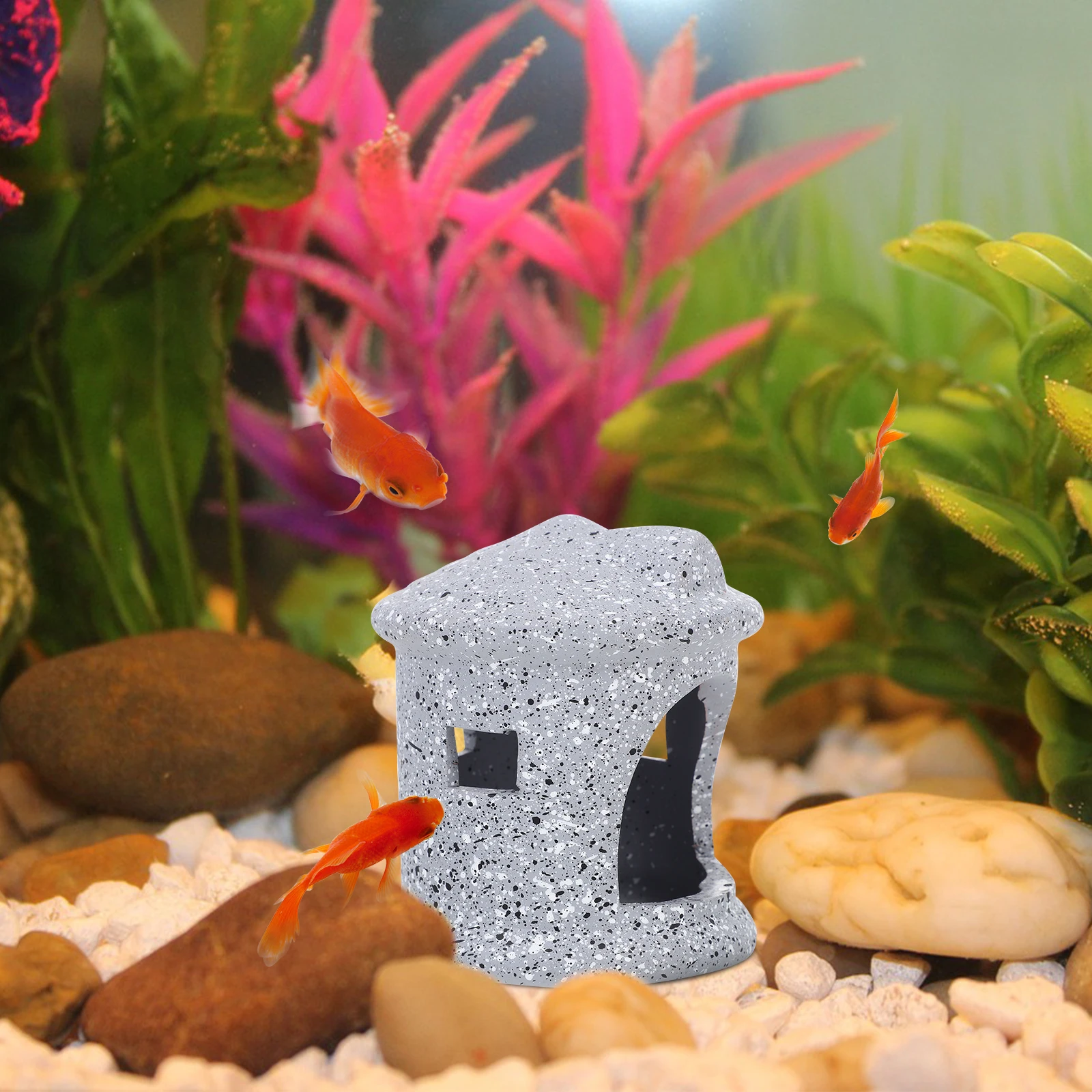 

Aquarium Ceramic Fish Breeding Cave Sturdy Hideout Cave for Shrimp Decorative Fish Tank Accessory Aquarium Ornament