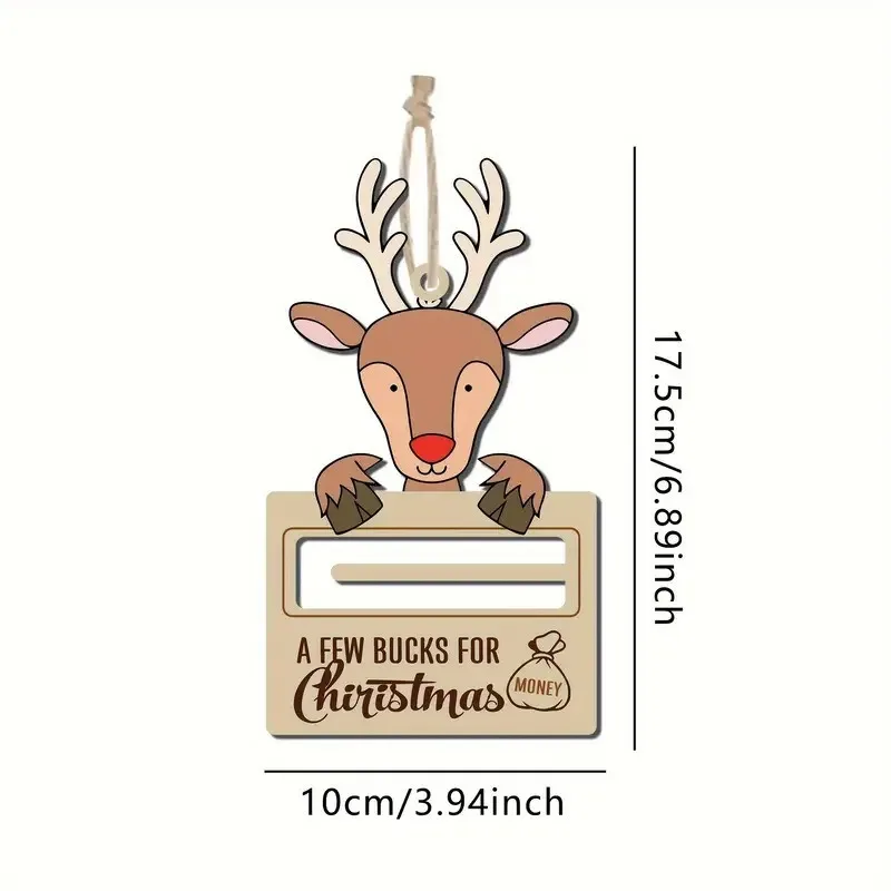 Cute Christmas Money Holder Ornament Creative Christmas Tree Pendants Decoration Unique Red Envelope Card Voucher Holder Gifts