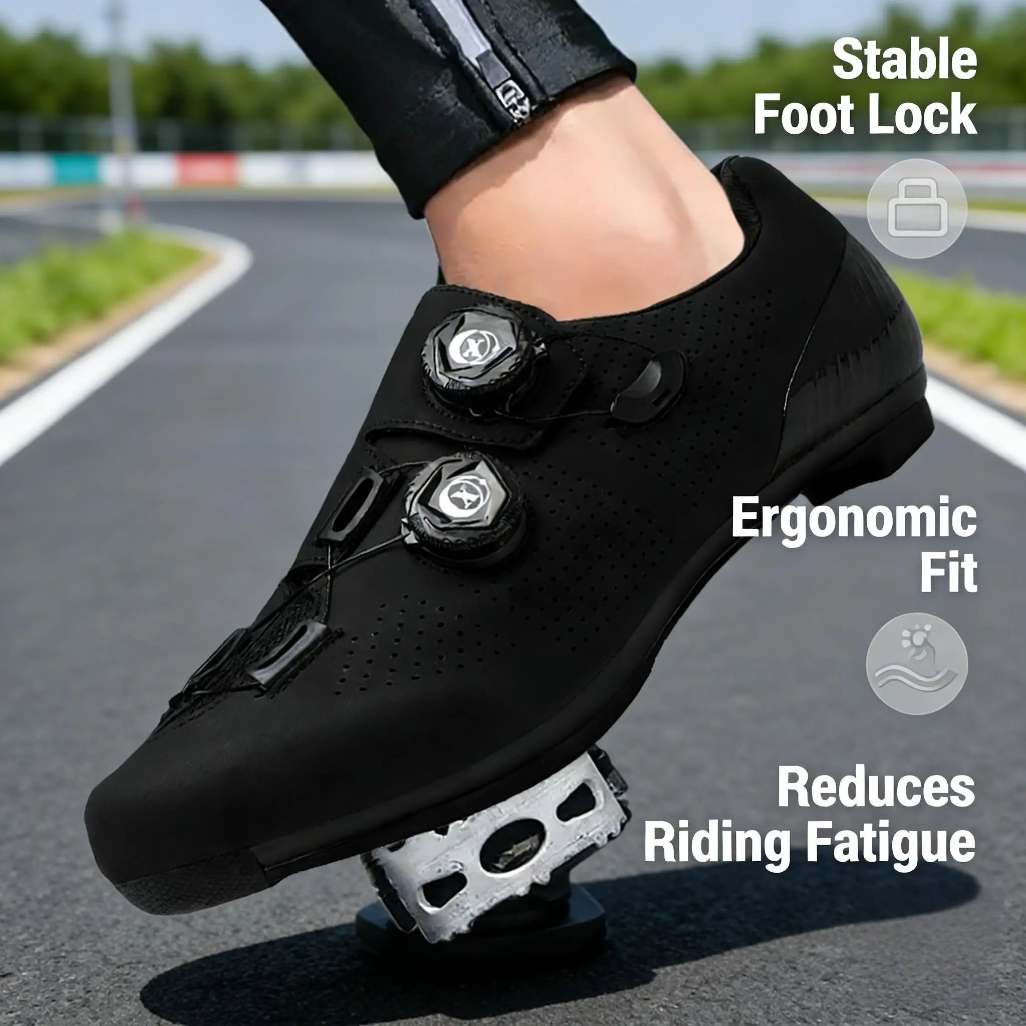 

Cycling Shoes updated model Bike Men Racing Contest Self-Locking Speed Bicycle Sneakers Men Spd Cleats Breathable Footwear Road