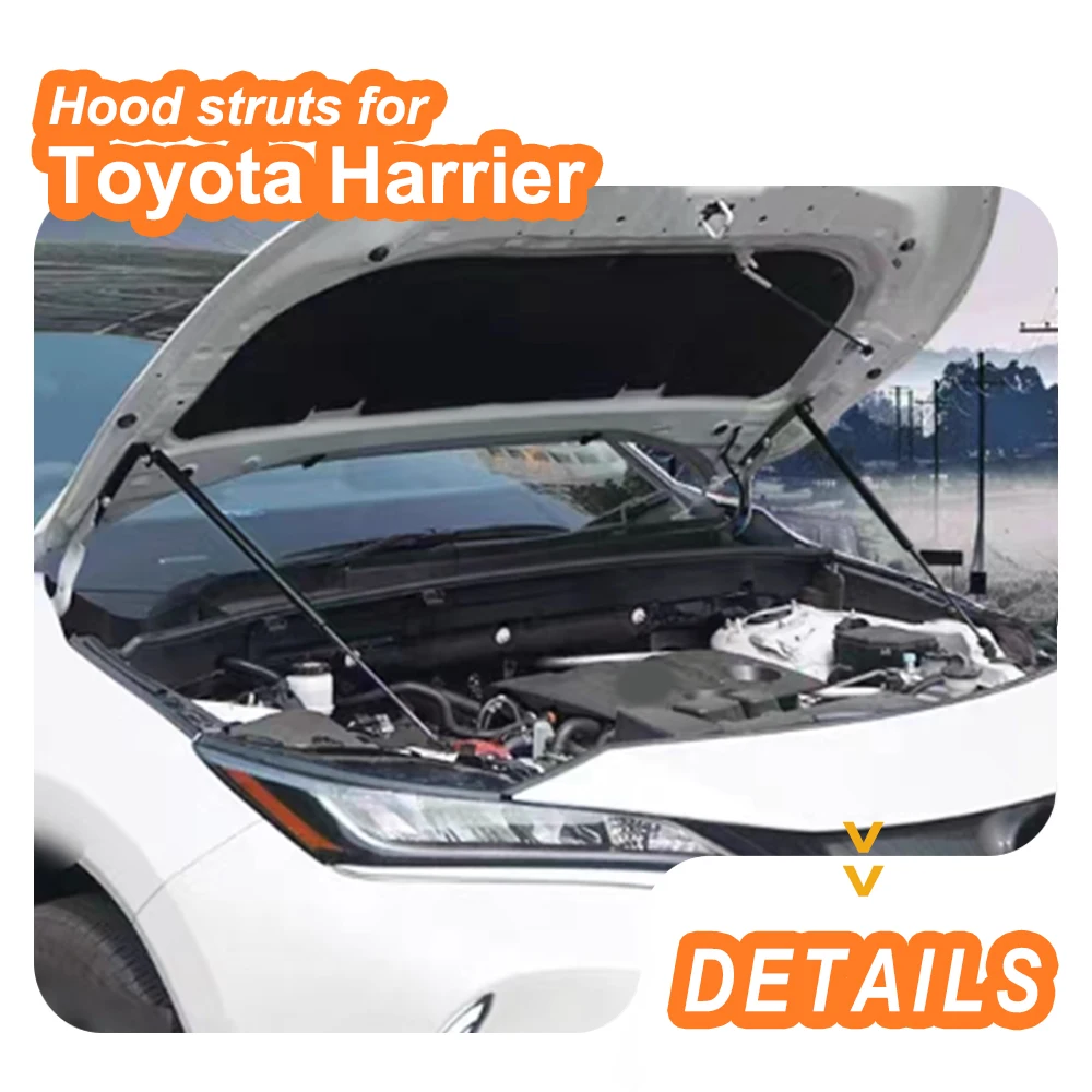 

Hood Struts for Toyota Harrier Venza XU80 2020-Present Front Engine Bonnet Gas Springs Shock Absorbers Lift Supports 2PCS