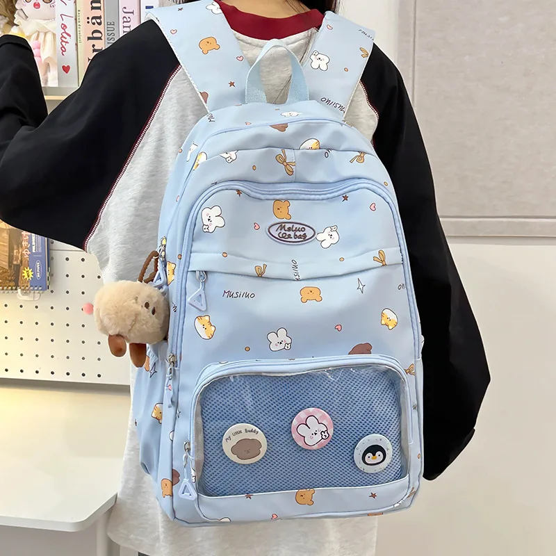 

Рюкзак унисекс, нейлоновая сумка с героями мультфильмов, повседневные школьные сумки, рюкзак для повседневного путешествия, уличные рюкзаки, большая школьная сумка, студенческие сумки для кампуса