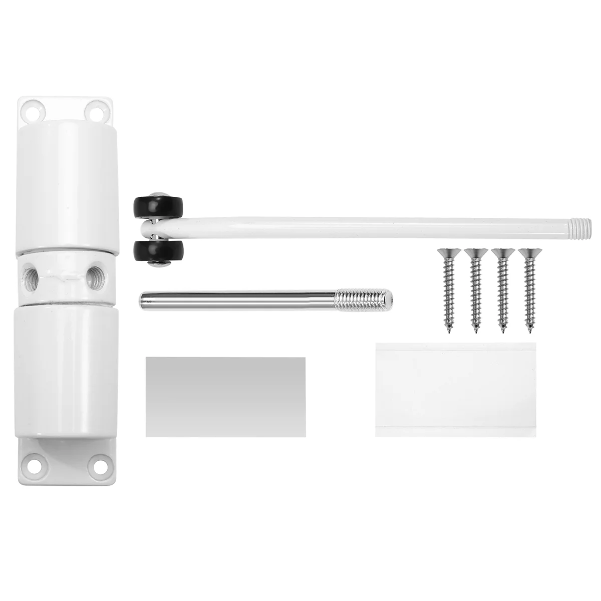 Automatic Door Closer Metal Adjustable Heavy Duty Safety Spring Silenciar Convert Hinged Door Interior Exterior White