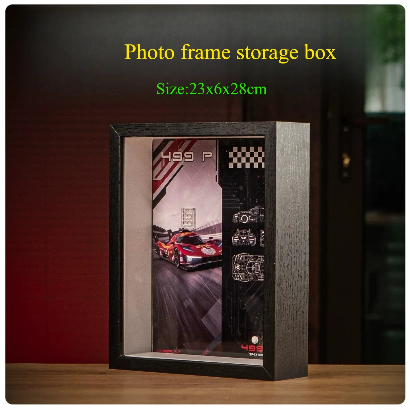 2026 Suitable for Lego 77261 Super Racing Car Picture Frame Storage Box - Acrylic Transparent Display Box Dust-proof Storage Box