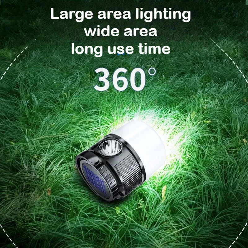 Solar Charging Light Outdoor Multi-functional Camping Light Power Outage Emergency Lighting LED Light Flashlight