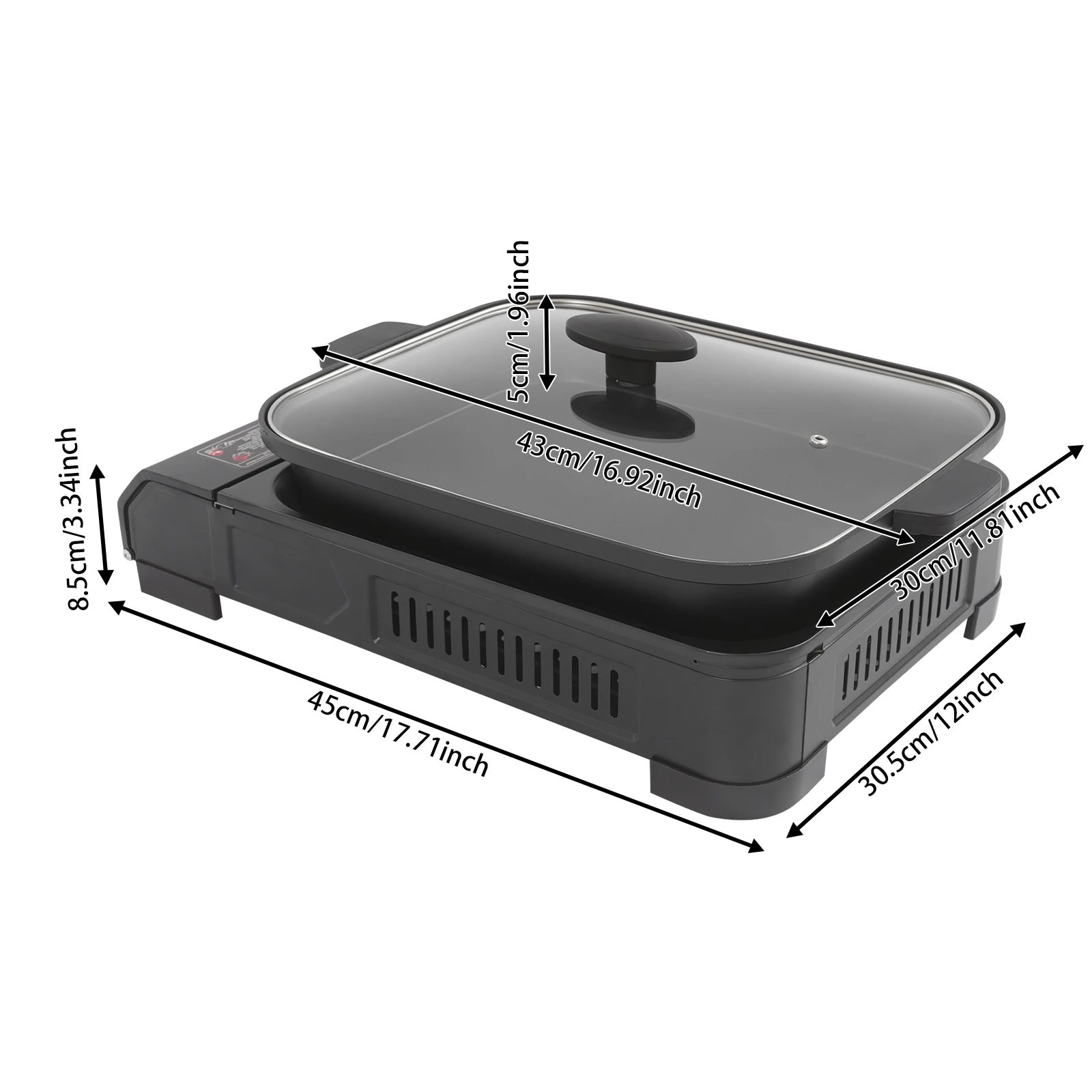 

Stove with Grill Pan and Lid, Portable Gas Stove, Butane Gas Camping Stove 17.71*12*3.34 in 2.1 KW for Grilling, Boiling Water