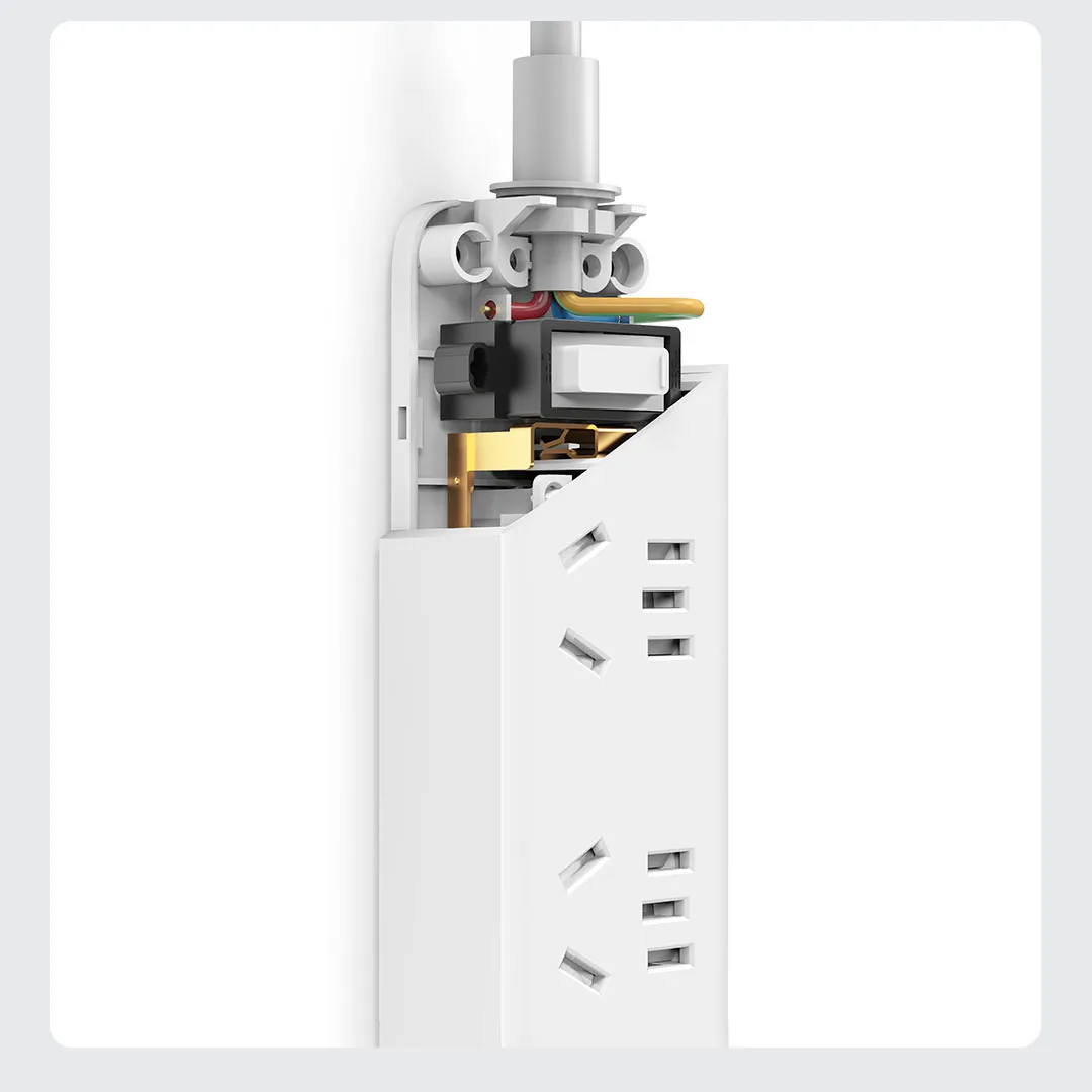 XIAOMI 20W Fast Charging Power Strip 2A1C 3 Sockets 2 USB-A 1 Type-C Interface Extension Lead 1.8m mijia Extension Sockrt