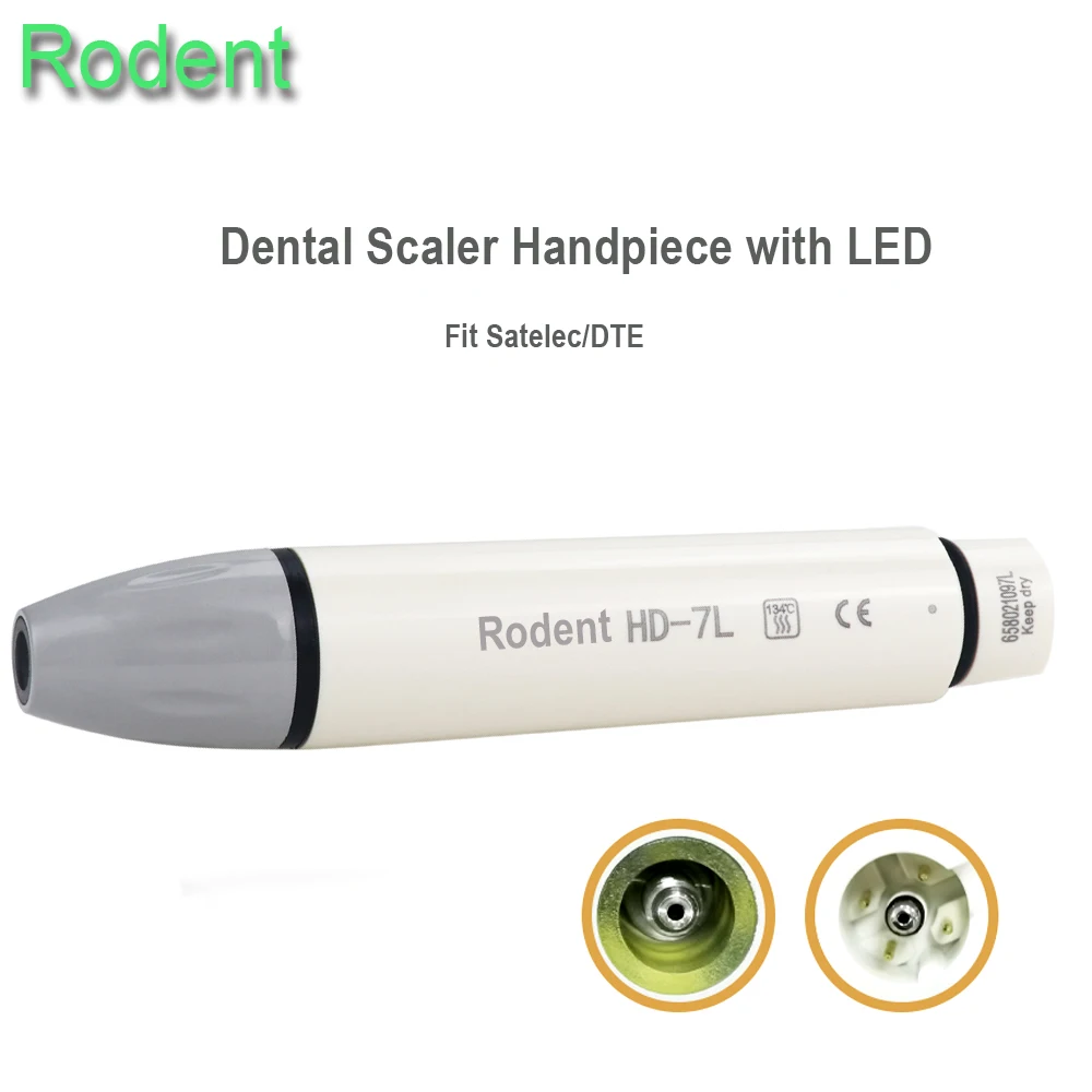 Dental Ultrasonic Piezo Scaler Handpiece Fit Satelec DTE With/without LED light Dental Scalers HD-7H HD-7L Scaler Tips