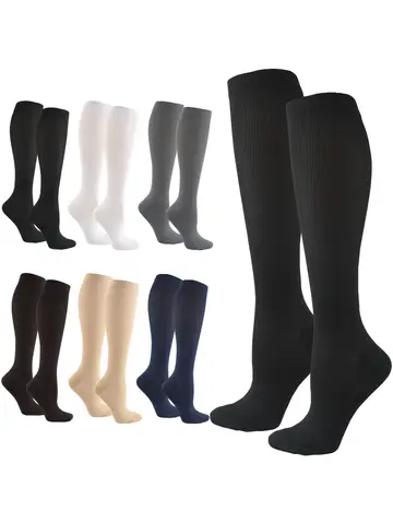 Varicose Veins Compression Socks Fit For Golf Rugby Running Hiking Sports For Anti Fatigue Driving Travel Flight Women Men Socks