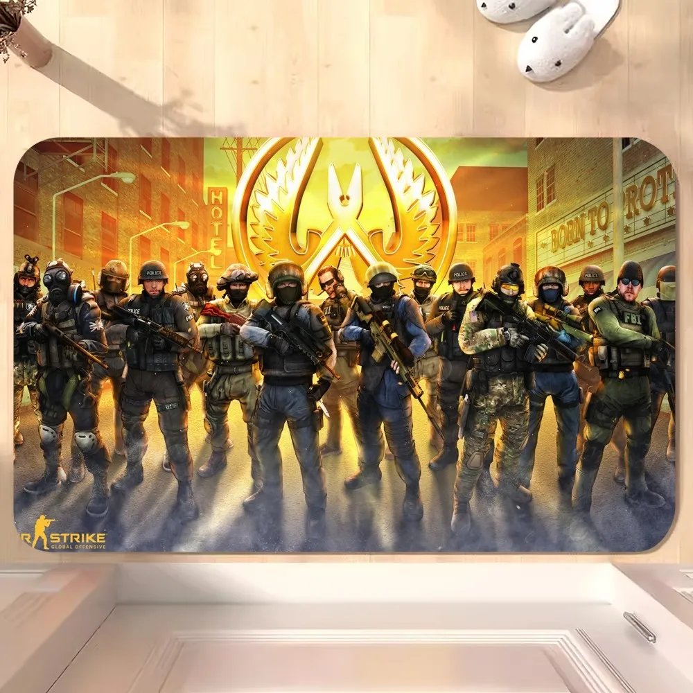 Game Counter-Strike 2 CS2 Floor Mat Bedroom Kitchen Door Bath House Super Absorbent Foot Non-slip