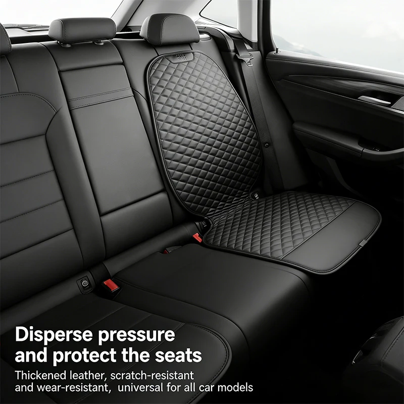 Car Seat Safety Protector Leather Pad for Kids Baby Pets Universal Rear Seat Cushion Child Protective Mat Car Seat Accessories