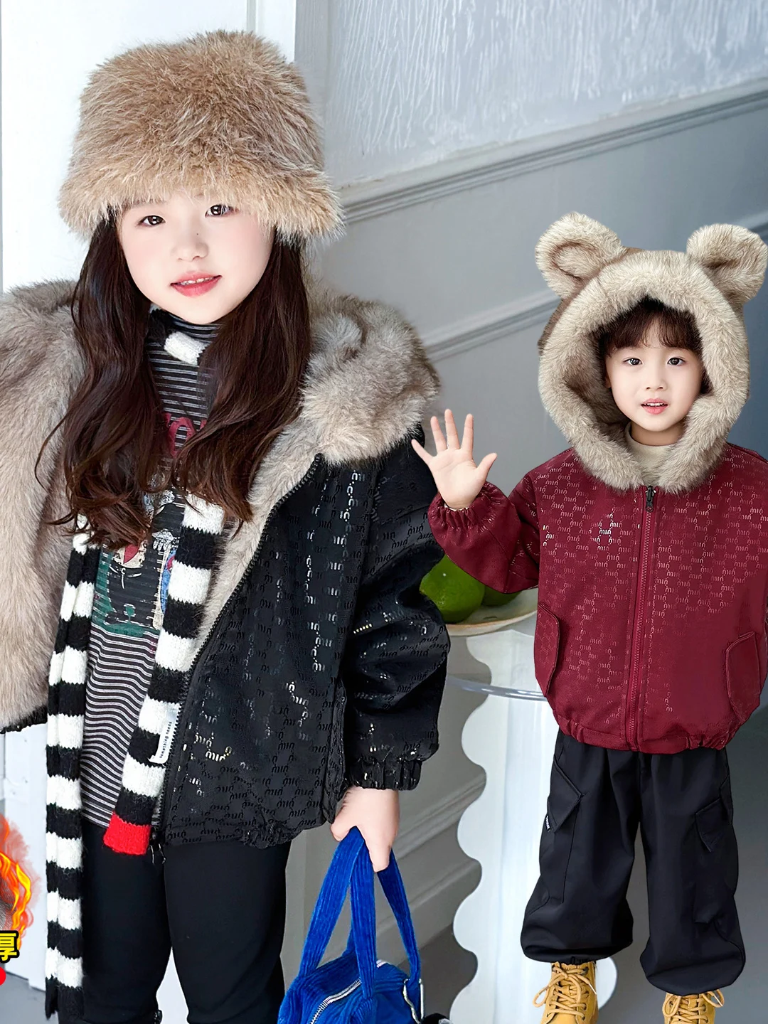 korean-sle-thiened-double-sided-wearable-leather-jaet-for-brother-and-sister-winter-clothes-children's-faionable-and