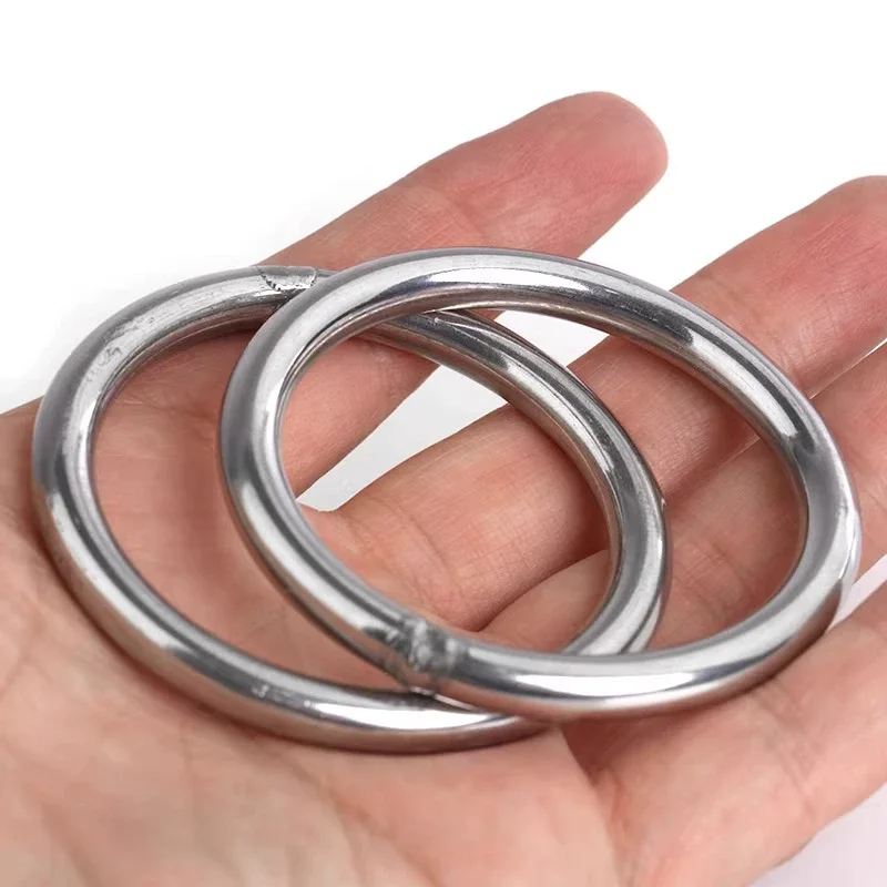 M3 M4 M5 الثقيلة ملحومة حلقات مستديرة الملحومة الصلبة يا الدائري 304 الفولاذ المقاوم للصدأ لقارب أرجوحة اليوغا حلقة معلقة #3