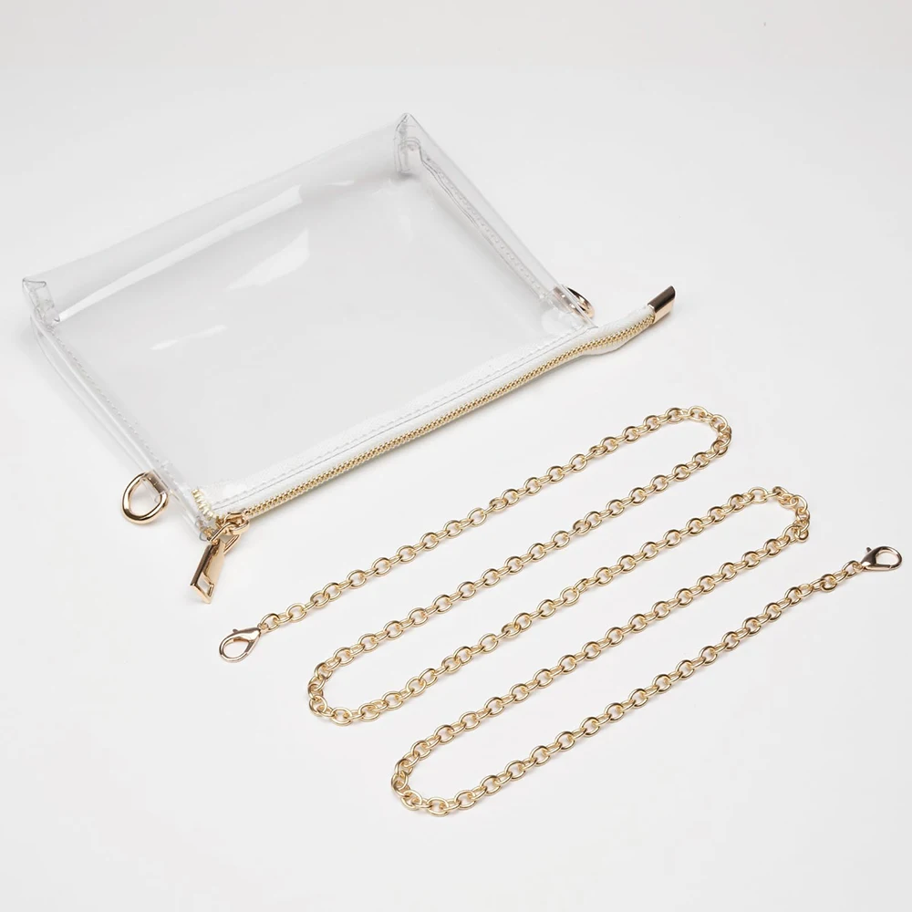 Clear Shoulder Bag for Women Stadium Approved Small Crossbody Bag with Zipper Transparent Stadium Belongings Storage Bag