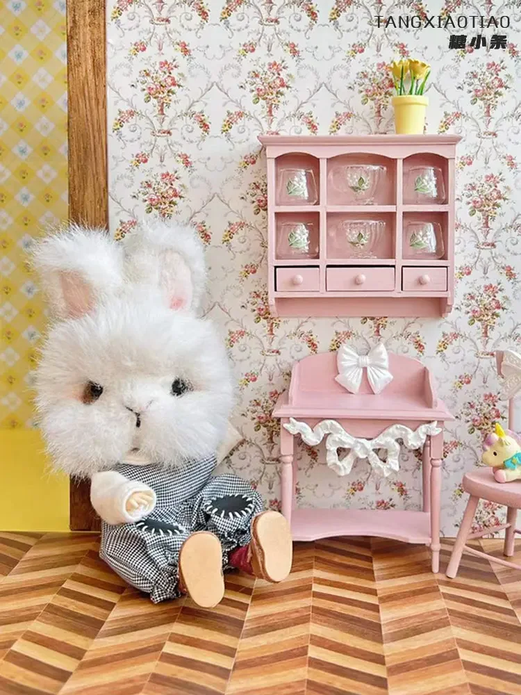 1 Buah Miniatur Multi Gaya Kabinet Kayu Lemari Meja Kabinet Rak Kaki Lemari Model Rumah Boneka Dekorasi Furnitur DIY Mainan