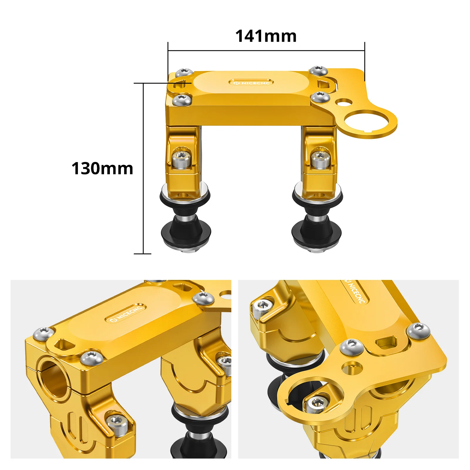NICECNC For 2024 Suzuki DRZ400SM DR-Z400SM DR-Z400 SM 2005-2024 Motorcycle Handlebar Bar Riser Mount Clamp Offset Adapters Kit - Image 2