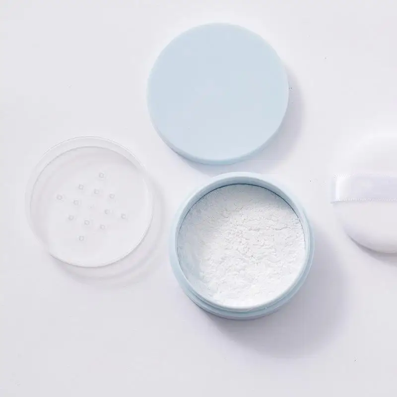 Barattolo per cipria in polvere da 5 g con scatola vuota ricaricabile a soffio con coperchio a griglia per setaccio Contenitore cosmetico Custodia per imballaggio in plastica Strumento per il trucco