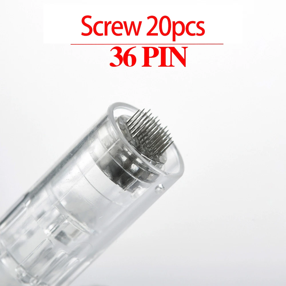 Schraubkartuschen für Microneedling Derma Pen 10/20/50 Stück Mikronadeln für Schönheitspflege 9/12/24/36/42 Pin Round Nano 3D 5D