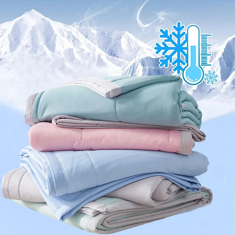 WOSTAR Summer cooling & cold fabric ir-conditioning thin quilt nap throw blanket cool bedspread cozy comforter king size 150/180