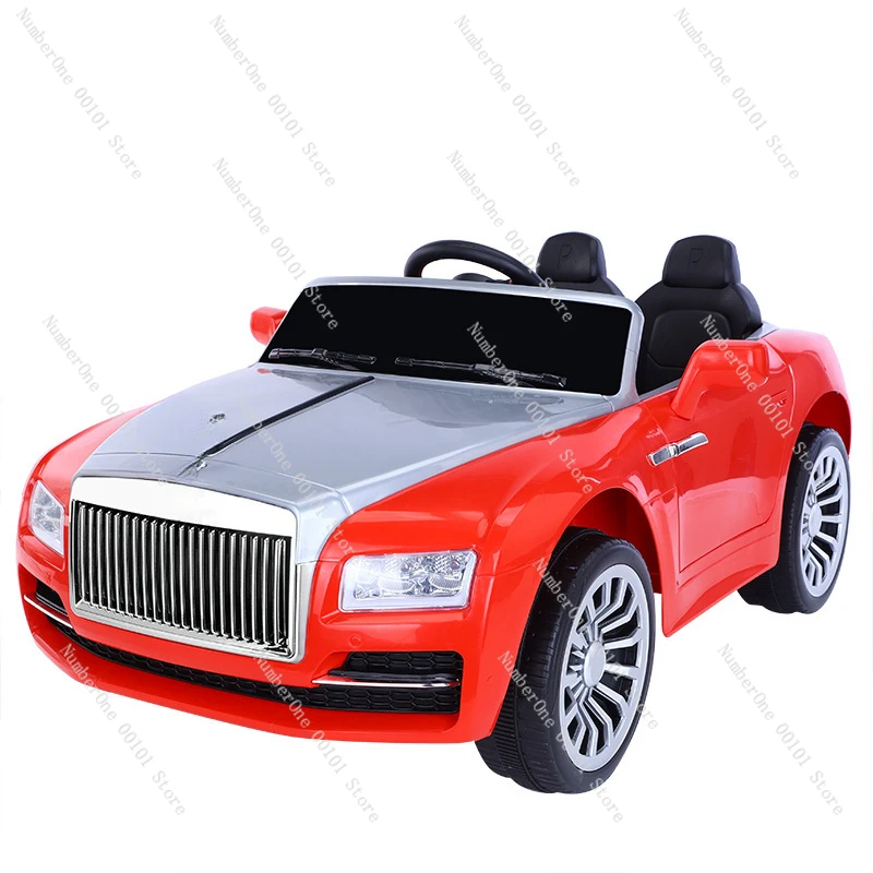 double color matching boys and girls baby remote control toy car four-wheel drive car can seat people four-wheel car