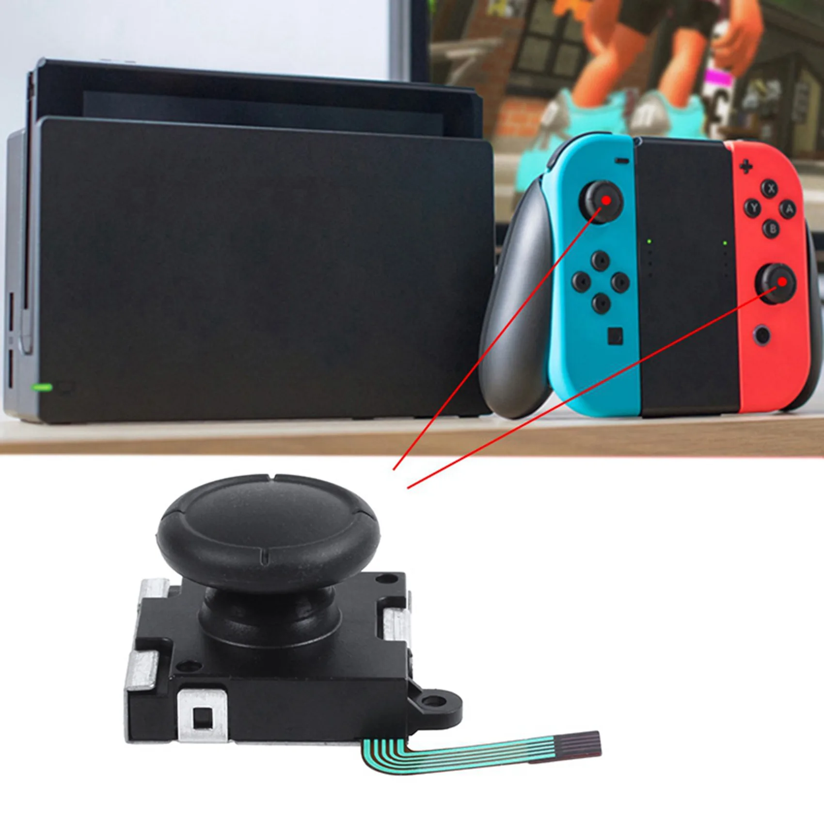 M05K 4X 3D Joystick Analógico Thumb Sticks Sensor Substituições para Nintendo Switch Joy Con Controller