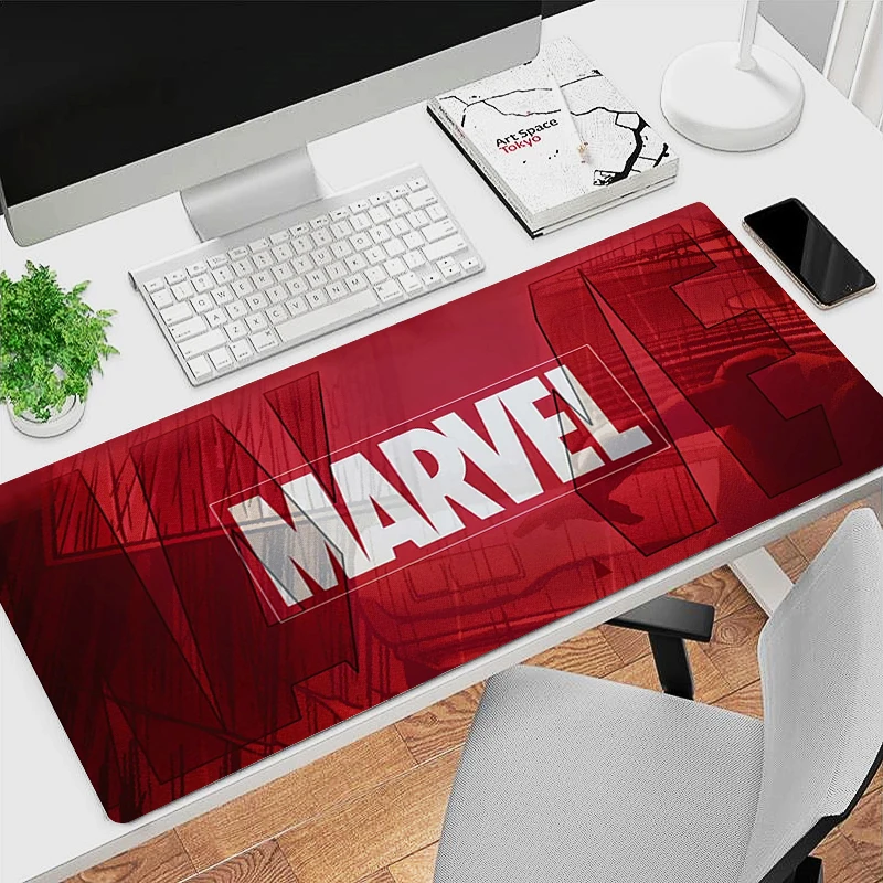 

Marvel Hero Mouse Pad Gaming Keyboard Pad Laptop Gamer Cabinet Mousepad PC Accessories Anime Desk Mat XXL Carpet 900x400 Playmat