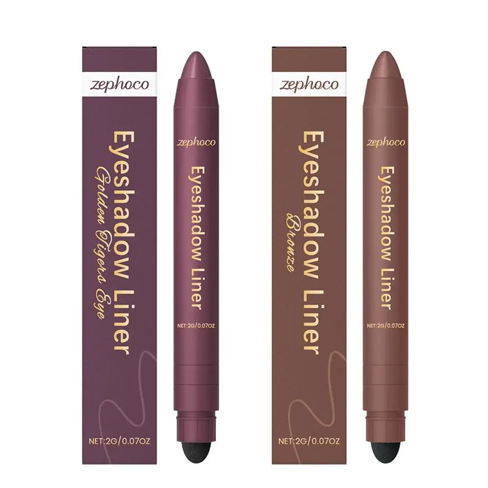 2 w 1 Trwały Matowy Gładki Błyszczący Makijaż Oczu Kredka do Oczu Brokatowe Cienie do Powiek Kosmetyki Wodoodporny Eyeliner