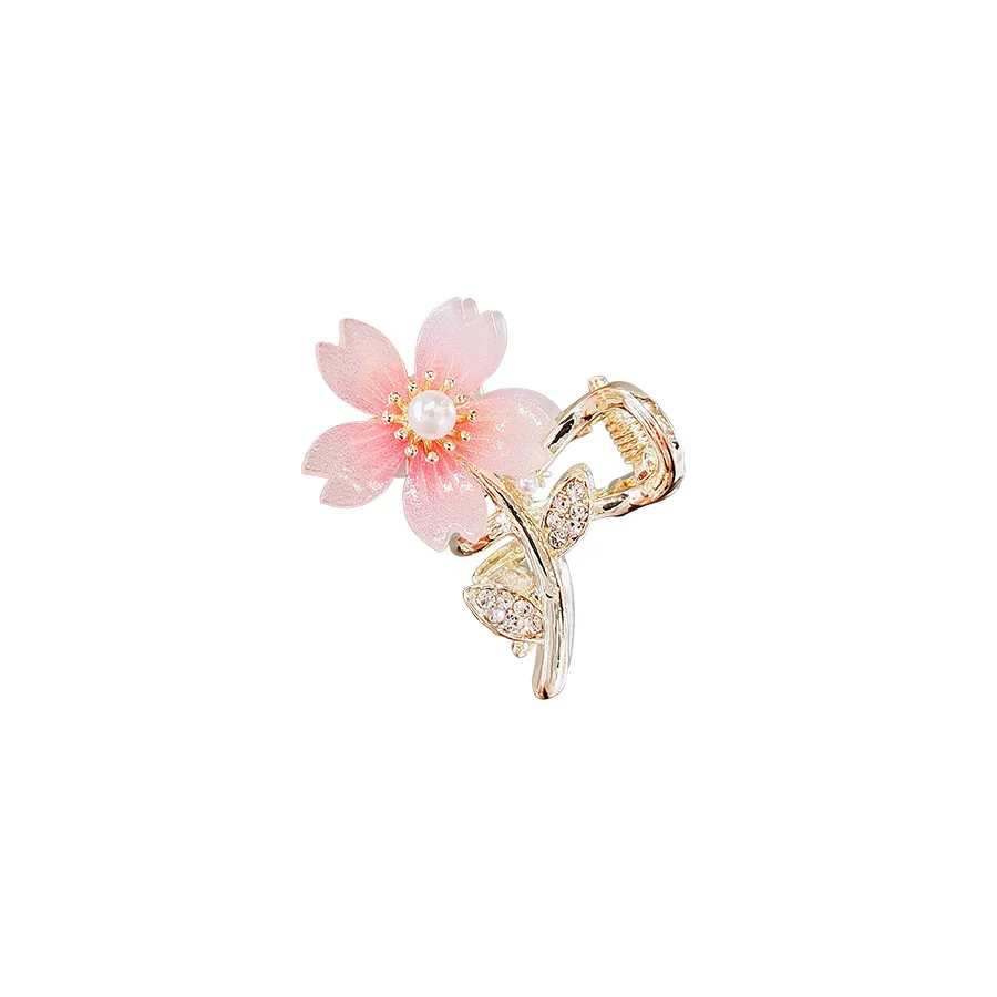 Exquisite cute cherry blossom mini small alloy clip bangs hair clip side hairpin women