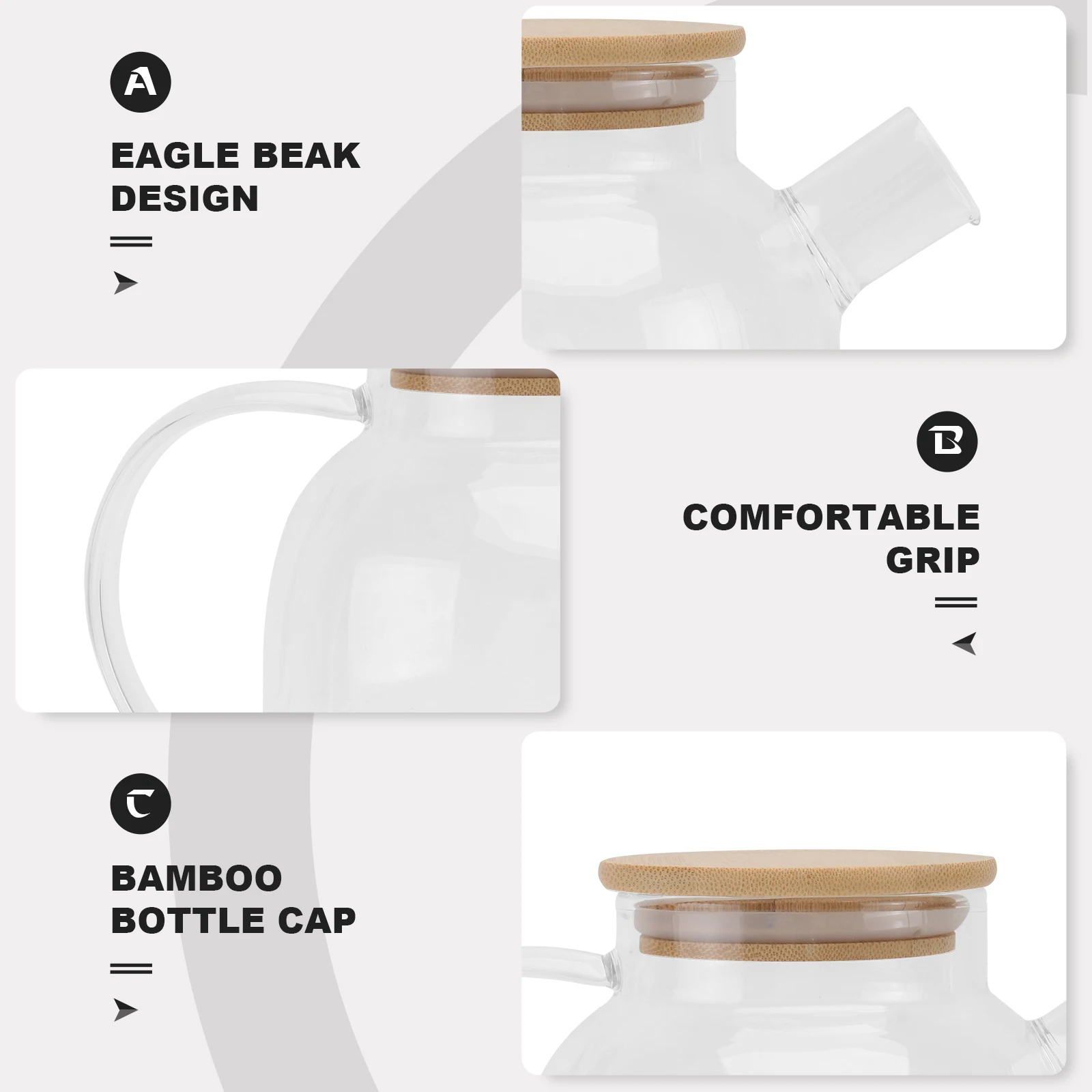 

Glass Kettle Heat Resistant Transparent Tea Pot Suitable for Juice Beer Iced Tea Milk Home Entertaining Heat Resistant Teaware