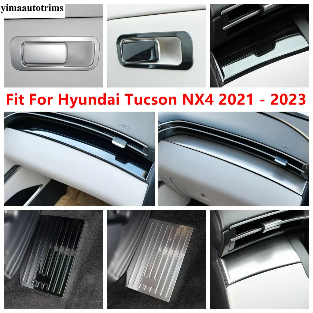 

Glove Box Button / Rest Pedal / Dashboard Central Control Panel Strip Cover Trim For Hyundai Tucson NX4 2021 - 2023 Accessories