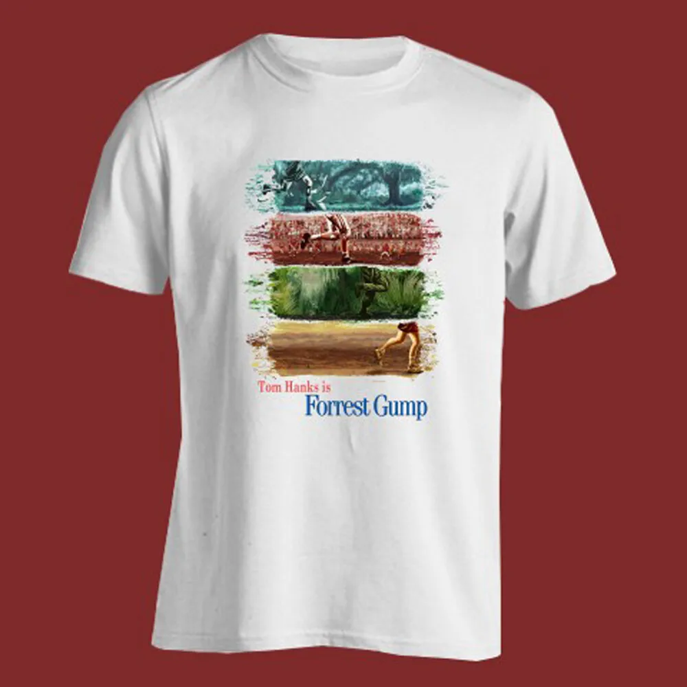 Forrest Gump Run Movie Men's White Size S 5XL