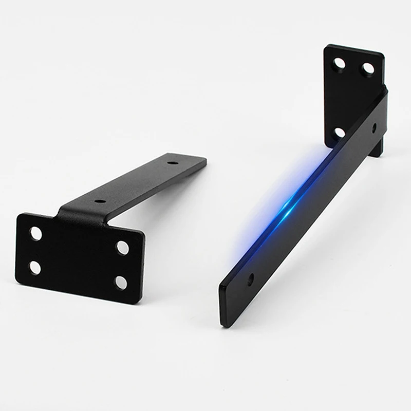 เปลี่ยน Heavy Duty ชั้นวางของแบบลอยตัวสีดําเคลือบ Wall Mount ชั้นวางของโลหะเหล็กหล่อชั้นวางวงเล็บ