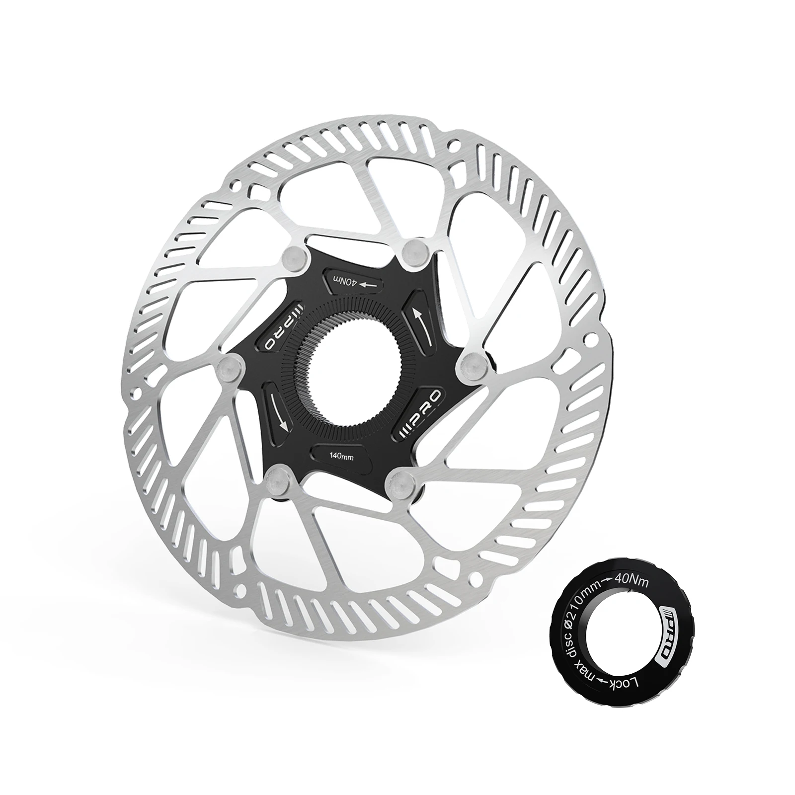 IIIPRO Center Lock Fietsschijfrotor Bicyele Hydraulische schijfremschijven Roestvrij staal CNC Lasersnijden Duurzame remrotor