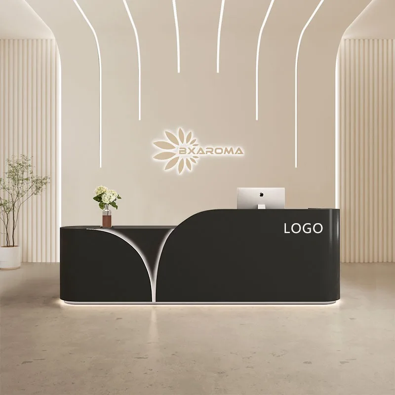 Storage Front Desk Reception Counter Restaurant Long Classic Reception Desks Beauty Salon Mostrador Recepcion Office Furniture