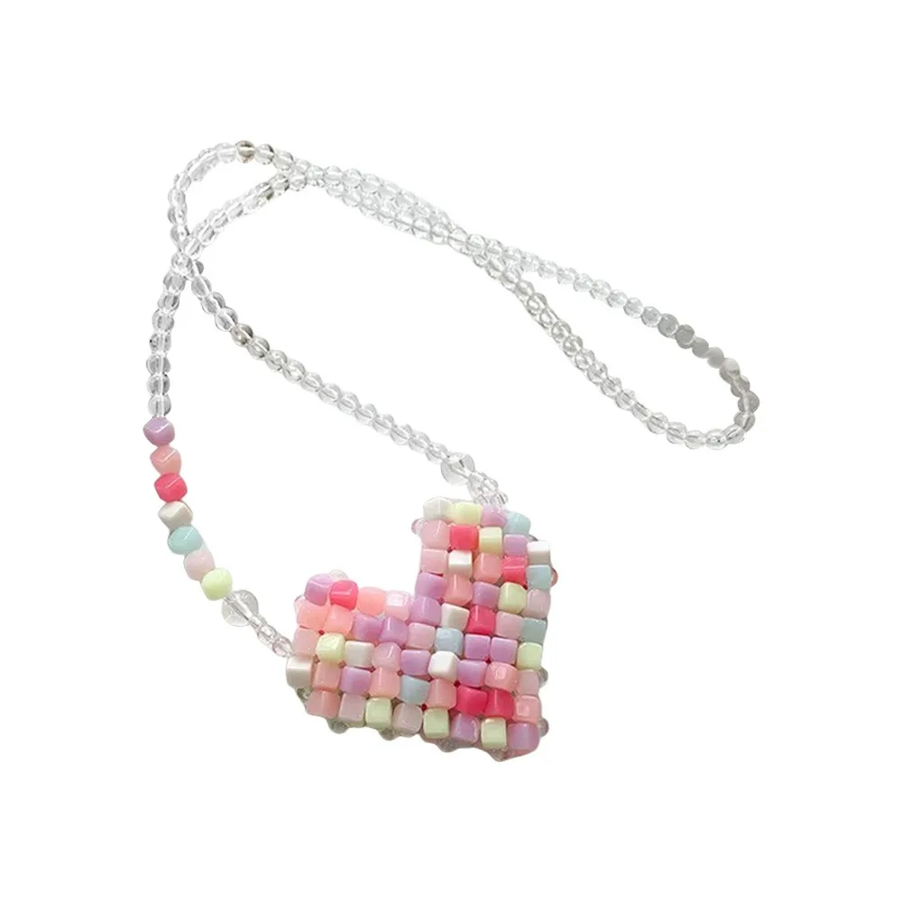 

Fashion Transparent Crossbody Shoulder Bag Square/Heart Shape Mini Sweet Jelly Purse INS Zero Wallet Summer
