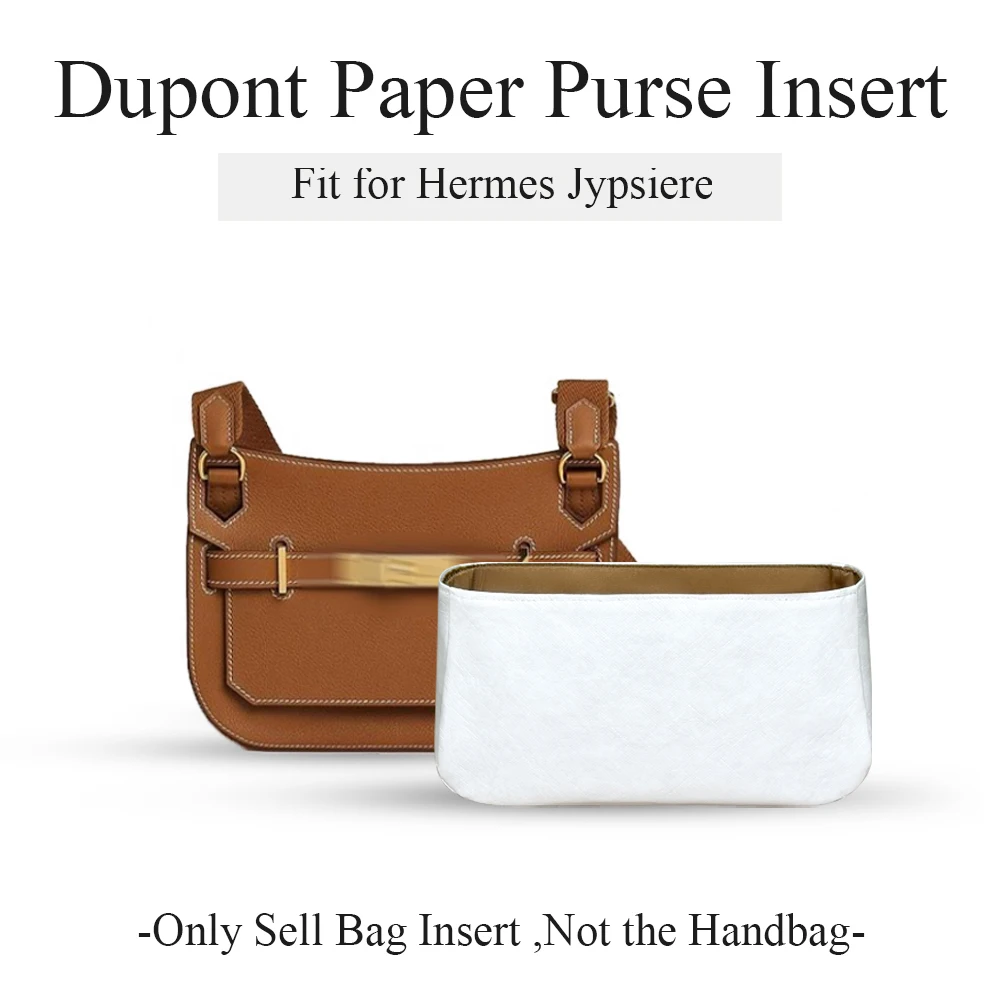 

Dupont Paper Purse Organizer Insert Fit for Hermes Jypsiere, Lightweight Inner Liner Bag Organizer Insert Inside Bag Organizer