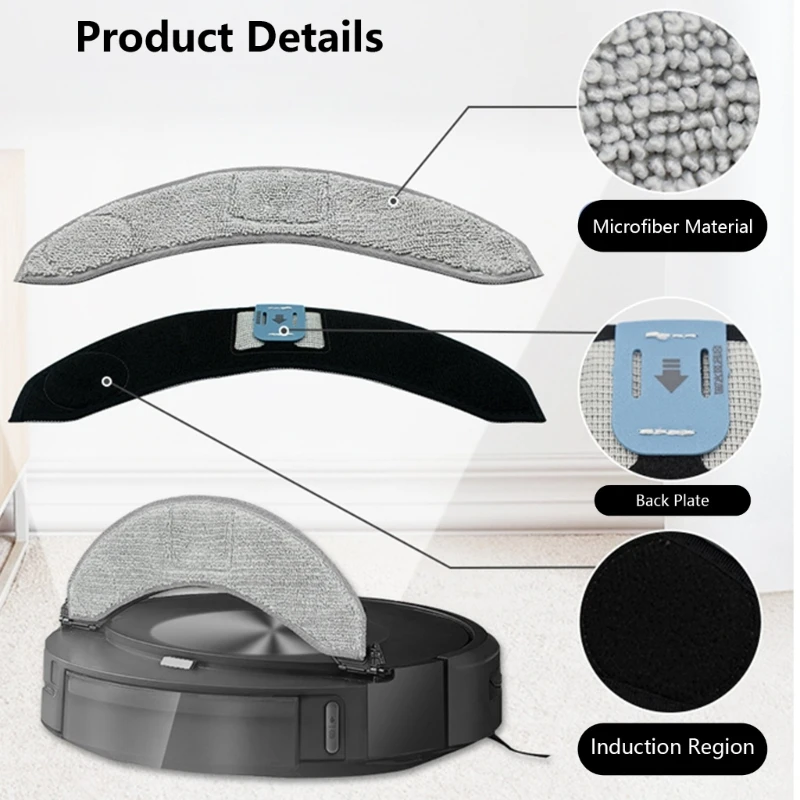 4/6/8Pack Replacement Mop Pads for j7/ j7+/ j9+ Accessories Microfiber Washable 918D