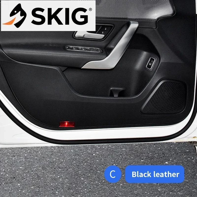 

Fit For Mercedes Benz A Class 2019-24 Leather Car Door Protective Anti-kick Pad Decoration Resistant Sticker Car Accessories