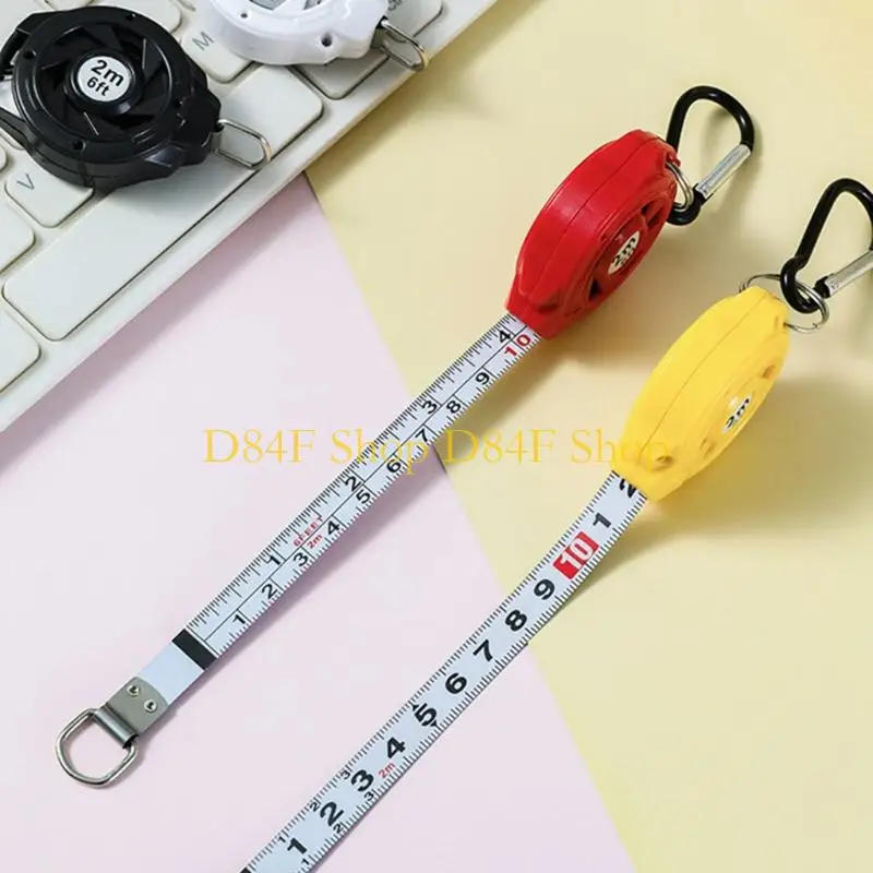 D84F Keychains Tape Measure Clear Scale Long Lastings Performances Measuring Tool