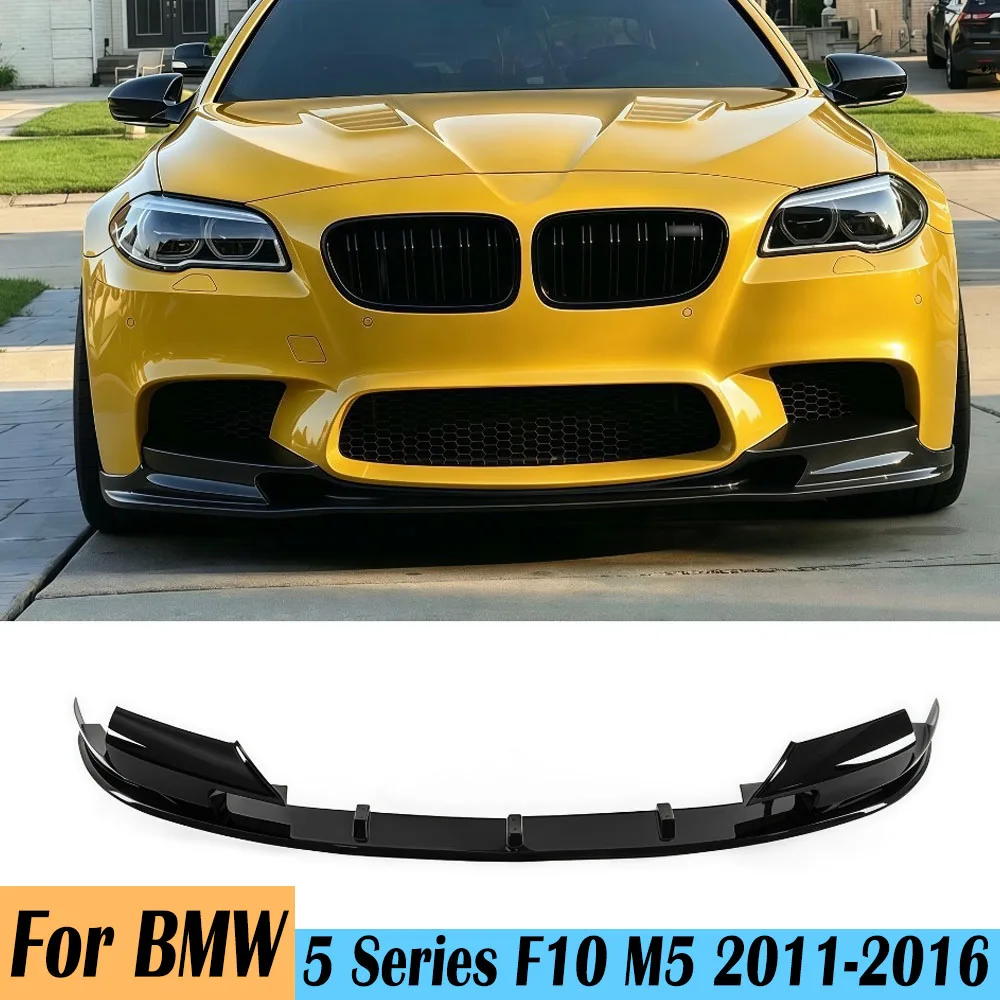 Car Front Bumper Diffuser for BMW 5 Series F10 M5 2011-2016 Wide Body Front Bumper Spoiler Lips Auto Accessories Tuning