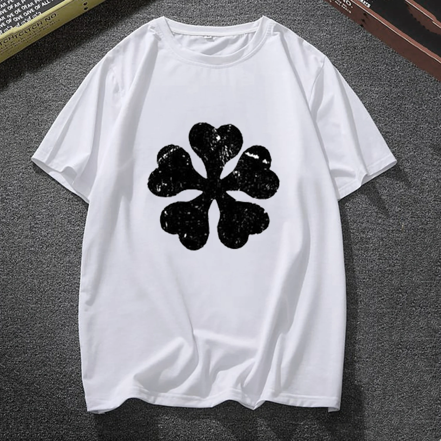 Black clover Yami Sukehiro Asta Yuno Printed Mens T-shirt Short Sleeve White Summer Casual Streewear Shirt Male Harajuku Tops