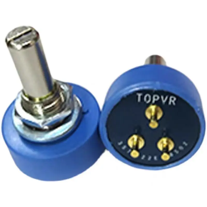 1/5pcs 360 Degree Rotation TOPVR Conductive Plastic Potentiometer 357 22E B102 B202 B502 B103 360 Degree Rotation 24Sround shaft