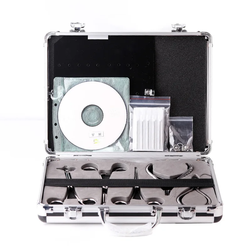 

High Quality Body Piercing Tattoo Kit for Navel Ear Tongue Lip Tattoo Equipment Piercing Jewelry Pliers Needle Case Set