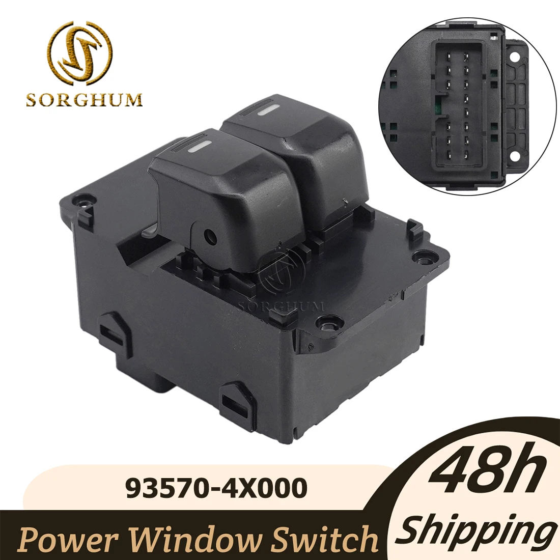 Sorghum For Kia K2 Rio 3 935704X000 K935704X000 93570-4X000 Car Electric Power Window Switch Lifter Control Driver Side 2 Door