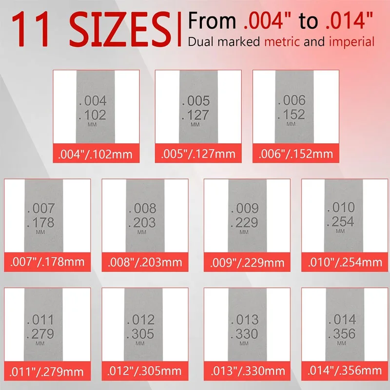 A308 Car Offset Valve Tappet Gauge Set with 2 Red Handles For Automotive-Specific Tools