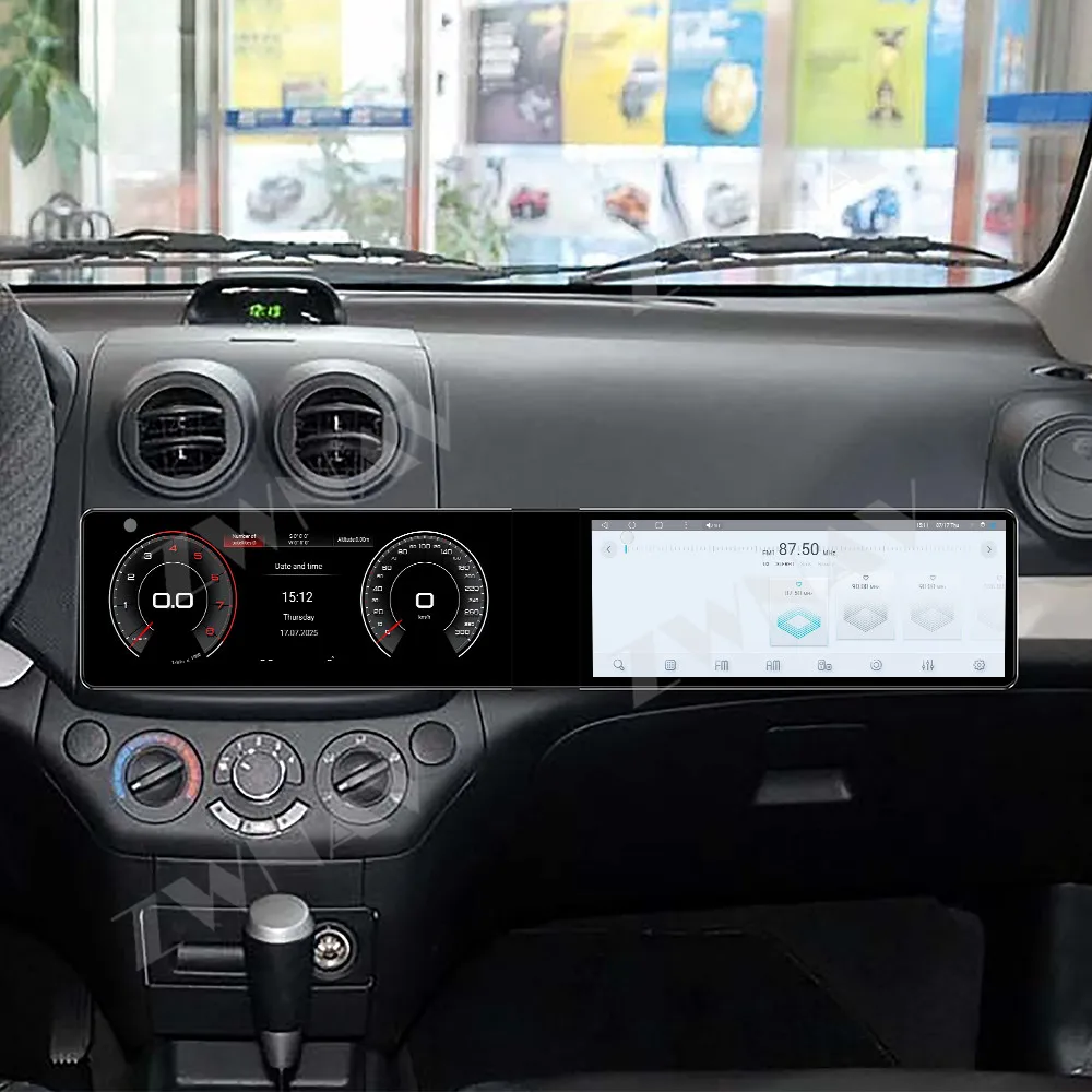 Para Chevrolet Aveo 2005-2008, Reproductor Multimedia con GPS para Auto, Pantalla Táctil HD Dual de 12.3 Pulgadas, Android 13, Accesorios Interiores para Auto, Unidad Principal