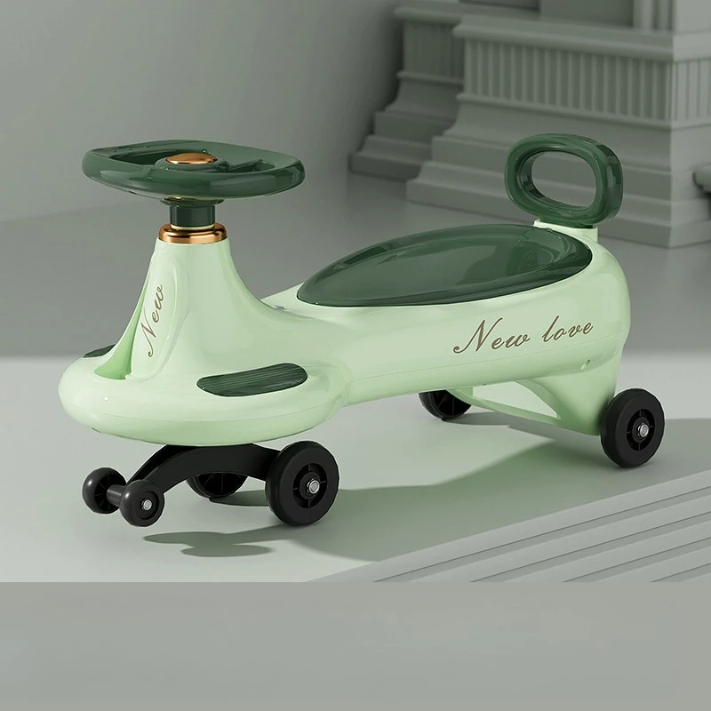 ‌ طفل تذبذب سيارة 1-3Y مكافحة تلميح سكوتر مقعد واسع للغاية يحمل 220 رطل عجلات توهج صامتة التعلم المبكر التوازن المدرب الوالدين
