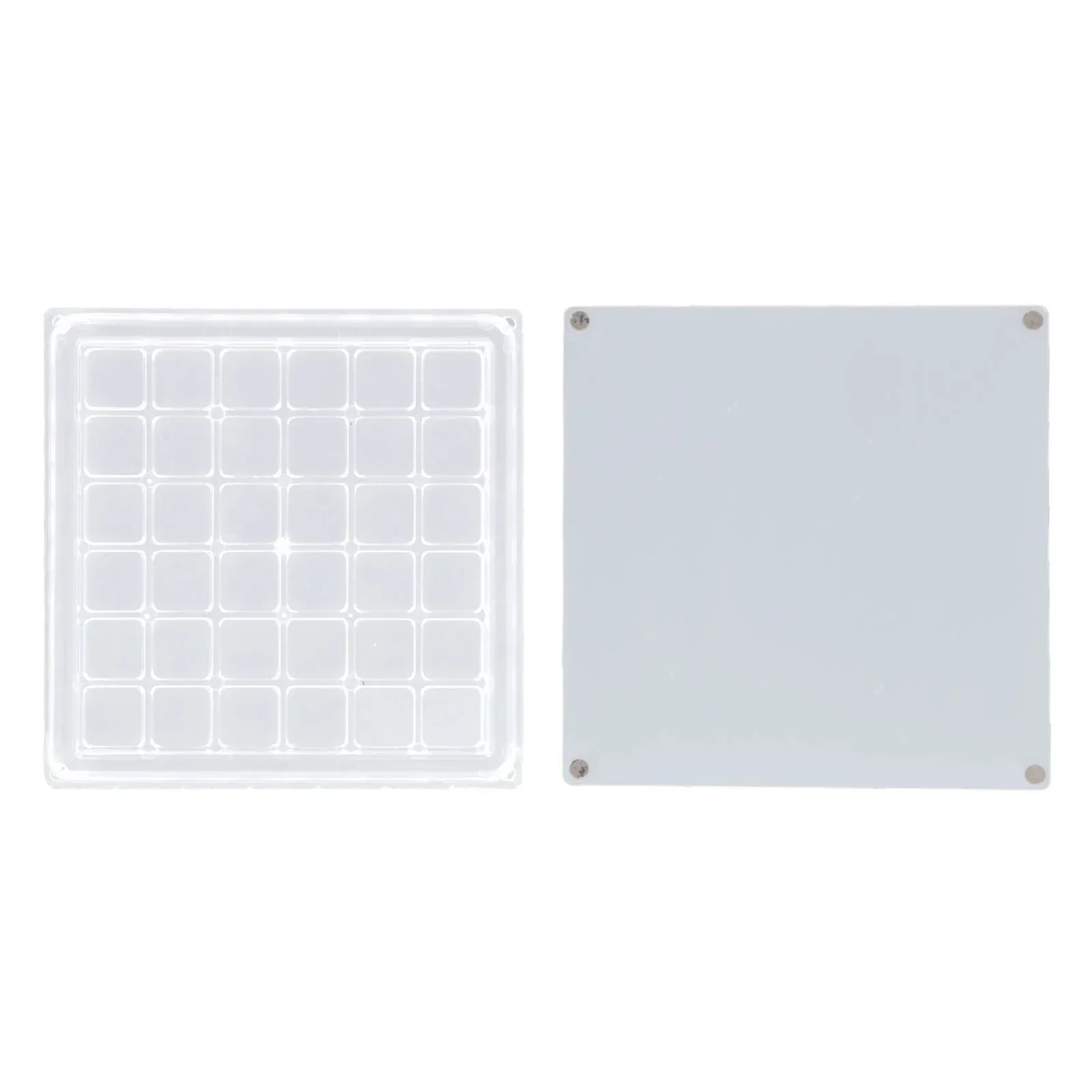 

1pcs 12x12cm Acrylic Magnetic Seashell Display Box Seashell Display Diamond Storage Box Small Craft Compartment 36/64/100Grids